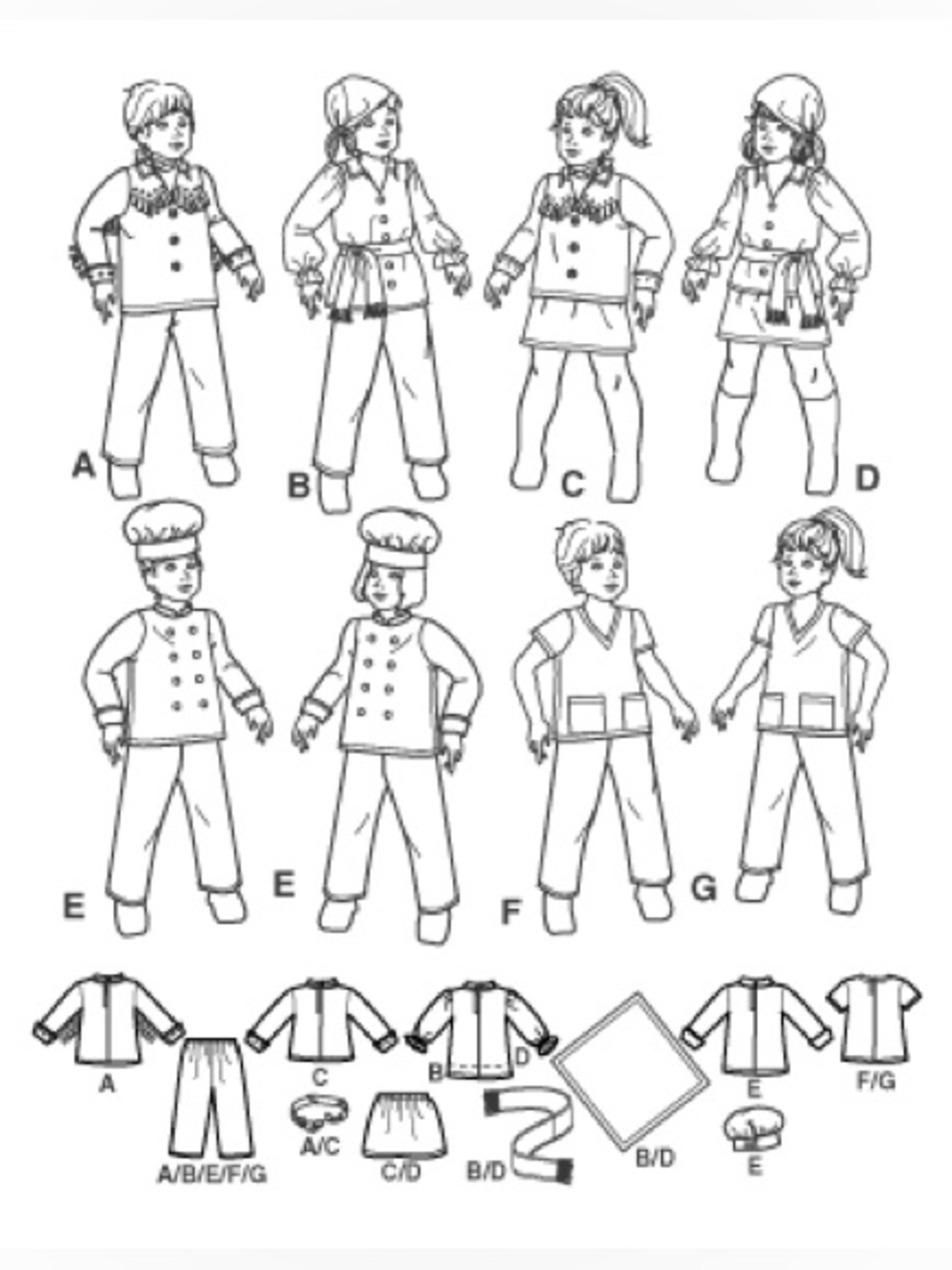 🪡 SIMPLICITY Child Costumes Sewing Pattern 3650 - Picture 2 of 8
